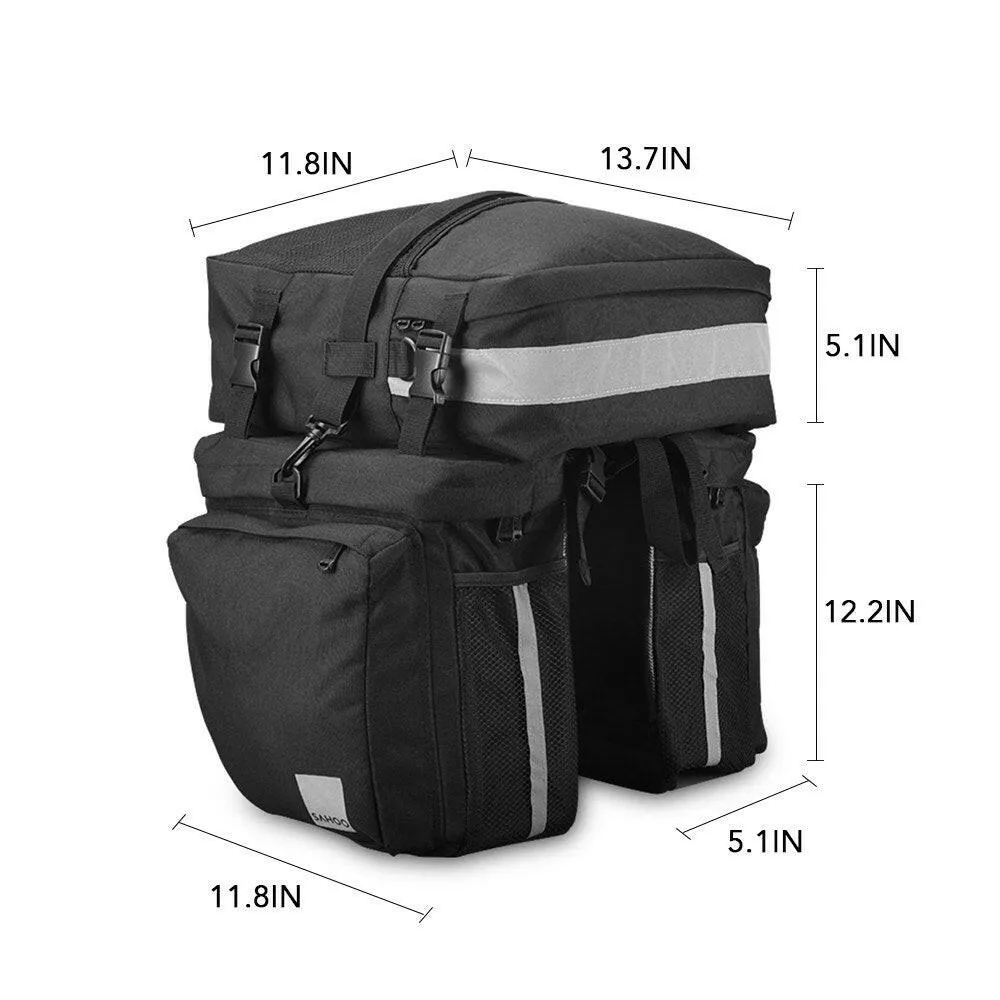 3-IN-1 Multi-functional Bike Pannier MTB Road Bike Rear Seat Trunk Bag