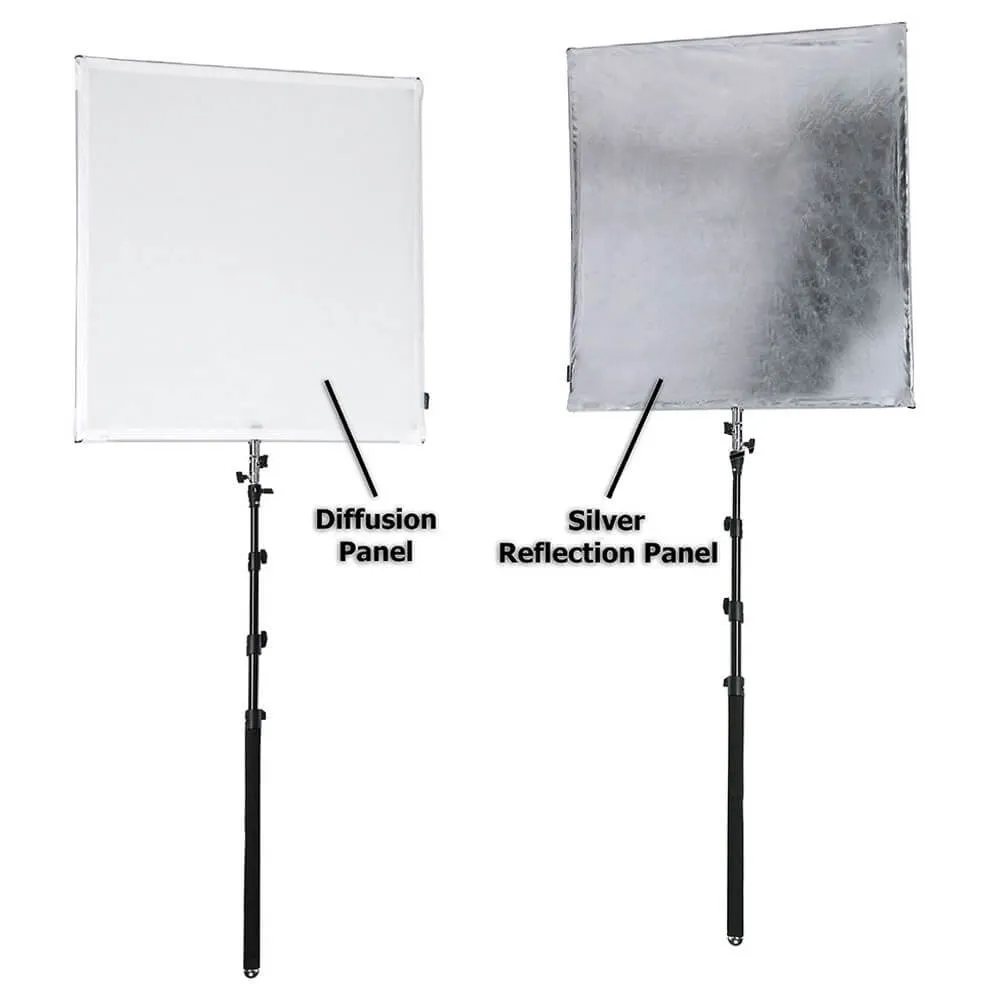 90x90cm (35.4x35.4") Foldable Scrim Diffuser Panel with C-Stand