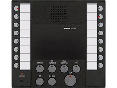 Aiphone AX-8M Audio Master, Black, with buttons for up to 8 Master stations and 8 Door or sub stations