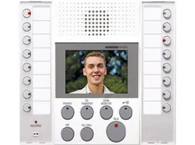 Aiphone AX-8MV-W Audio/Video Master Station, White, with buttons for up to 8 Master Stations and 8 Doors / Sub Station