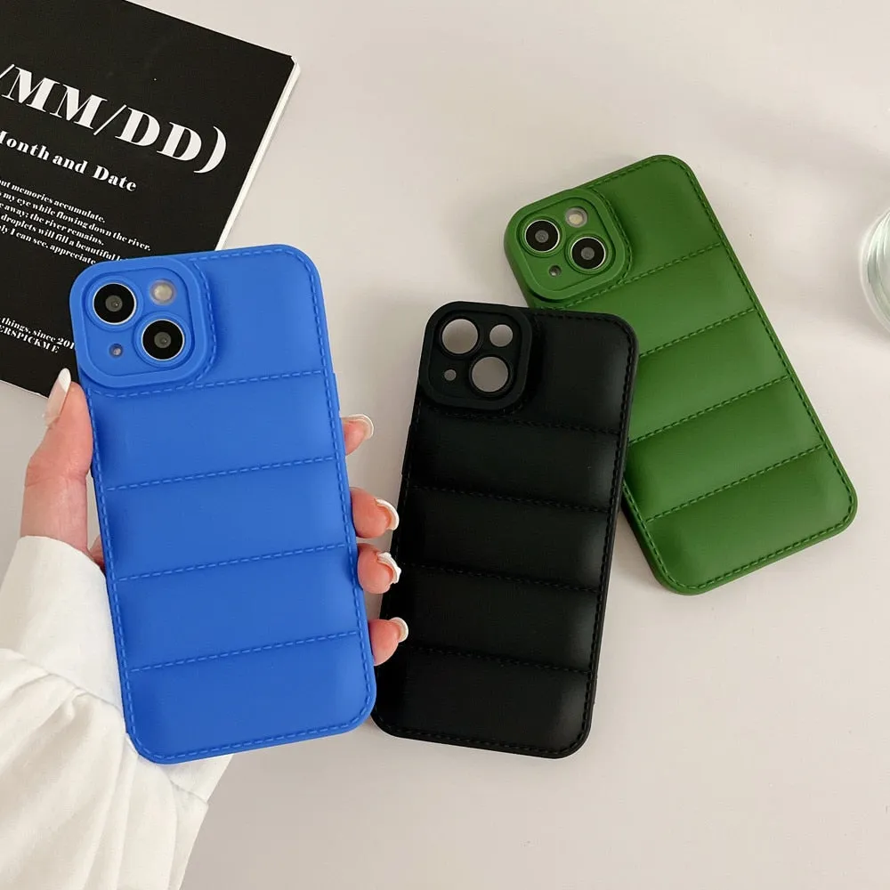 Anymob iPhone Blue Jacket Silicone Phone Case Shockproof Candy Bumper Cover