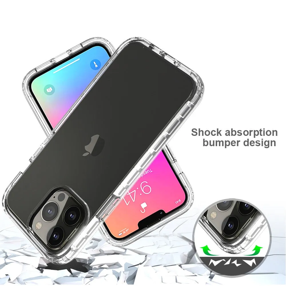 Anymob iPhone Clear Transparent Gradient Bumper Phone Case Silicone Shockproof Cover