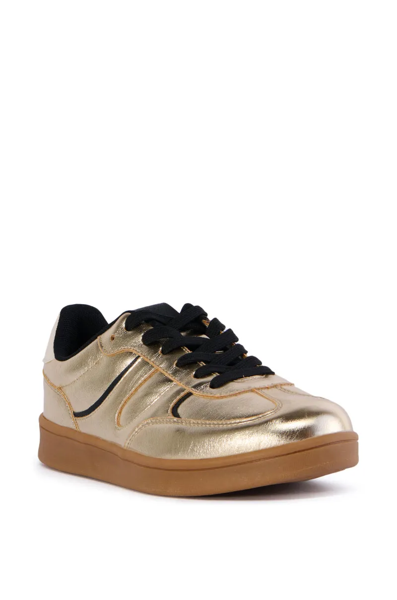 AZALEA WANG FULL MOON GOLD METALLIC SNEAKER