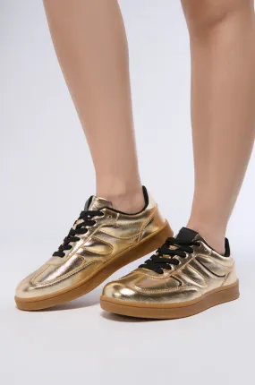 AZALEA WANG FULL MOON GOLD METALLIC SNEAKER