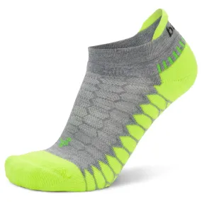 Balega | Silver | No Show | Mid Grey/Neon Lime