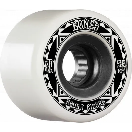 BONES WHEELS ATF Rough Rider Skateboard Wheels Runners 56mm 80a 4pk White