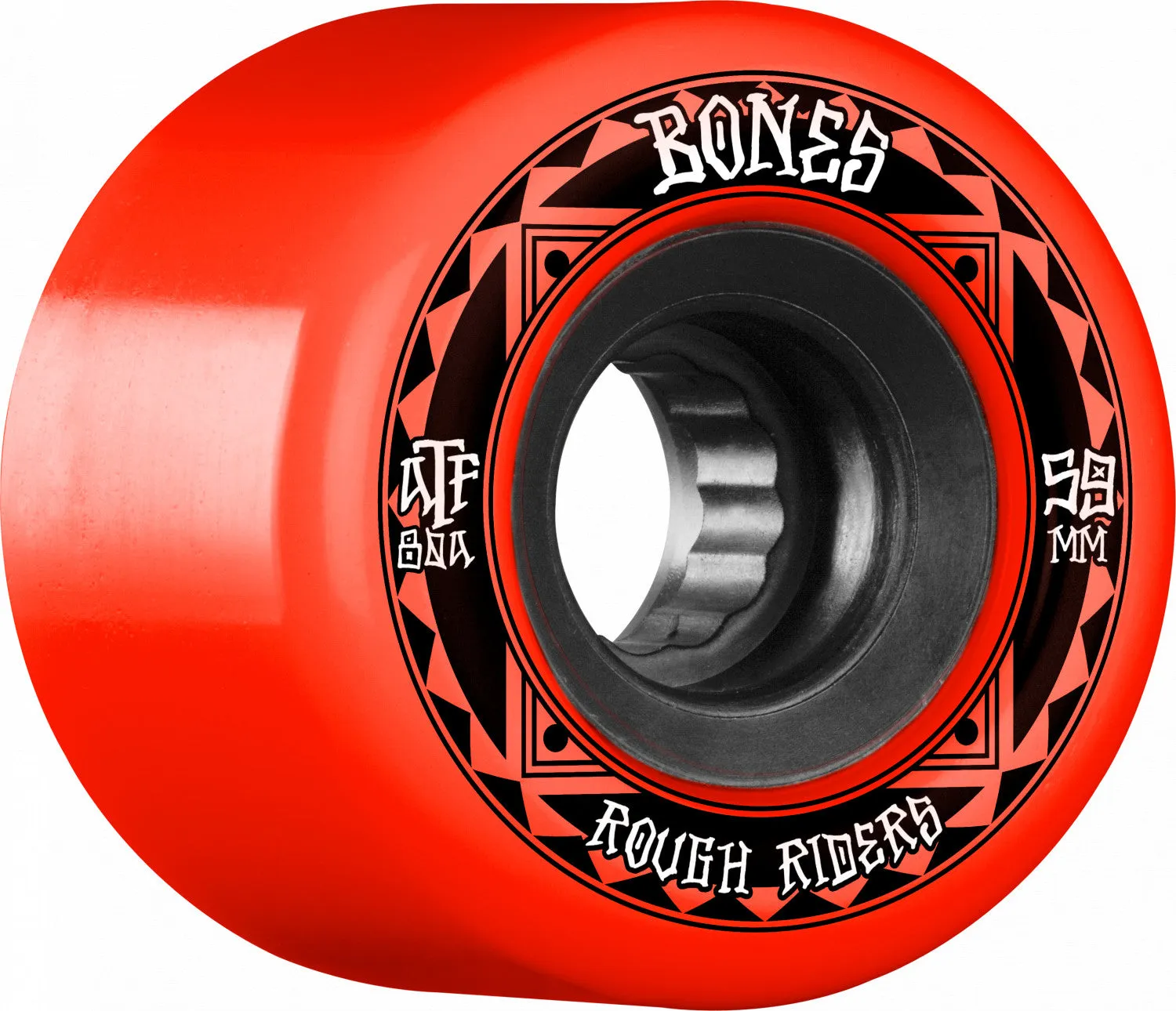 BONES WHEELS ATF Rough Rider Skateboard Wheels Runners 59mm 80a 4pk Red