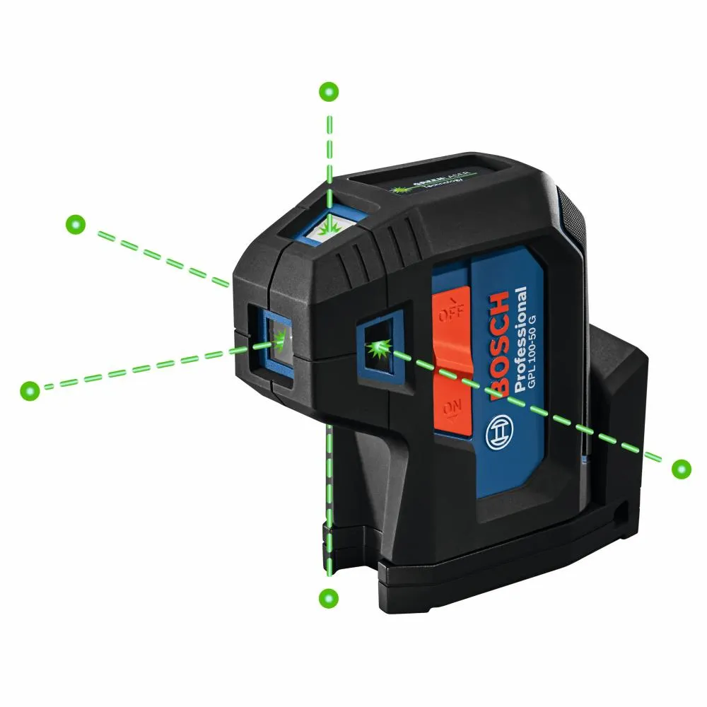 Bosch GPL-100-50G Green-Beam Five-Point Self-Leveling Alignment Laser