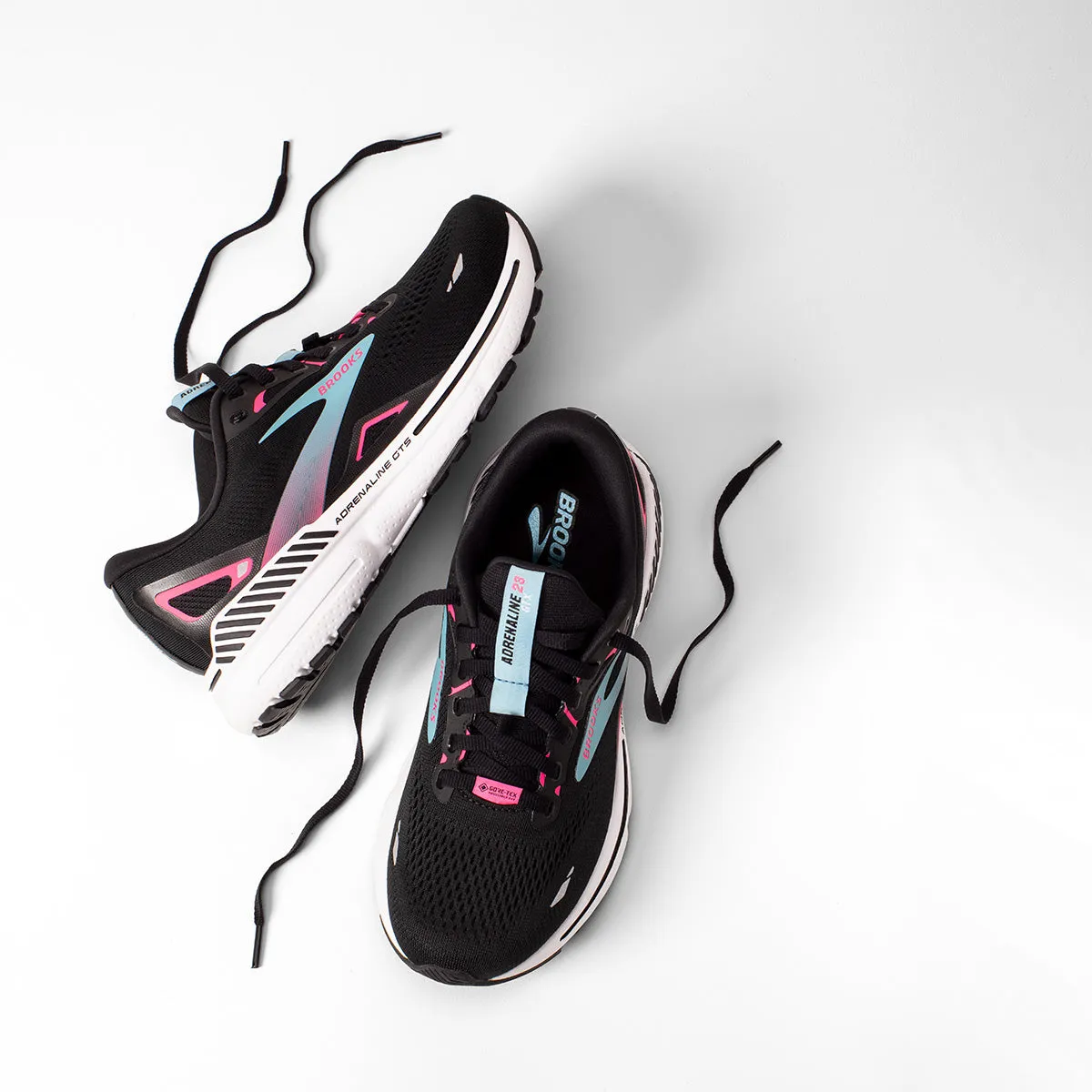 Brooks Adrenaline GTS 23 GTX Womens | Black/knockout Pink/aqua