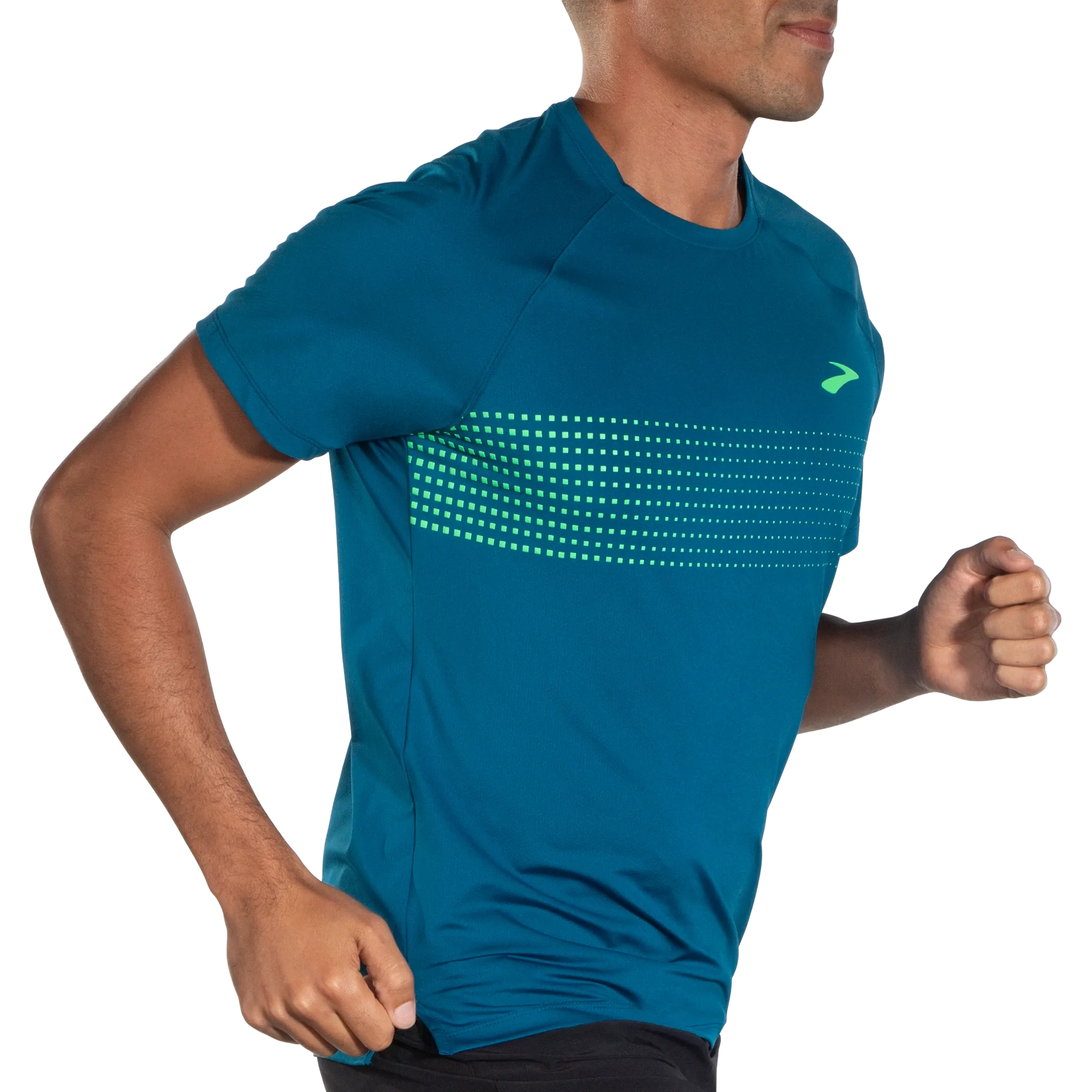 Brooks | Atmosphere Short Sleeve 2.0 | Men's | Dark Ocean/Pixel Stripe