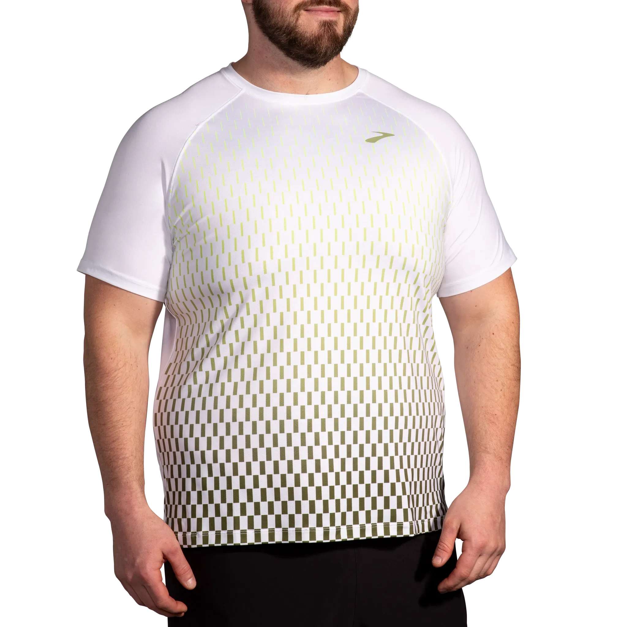 Brooks | Atmosphere Short Sleeve 2.0 | Men's | White/Interval Gradient