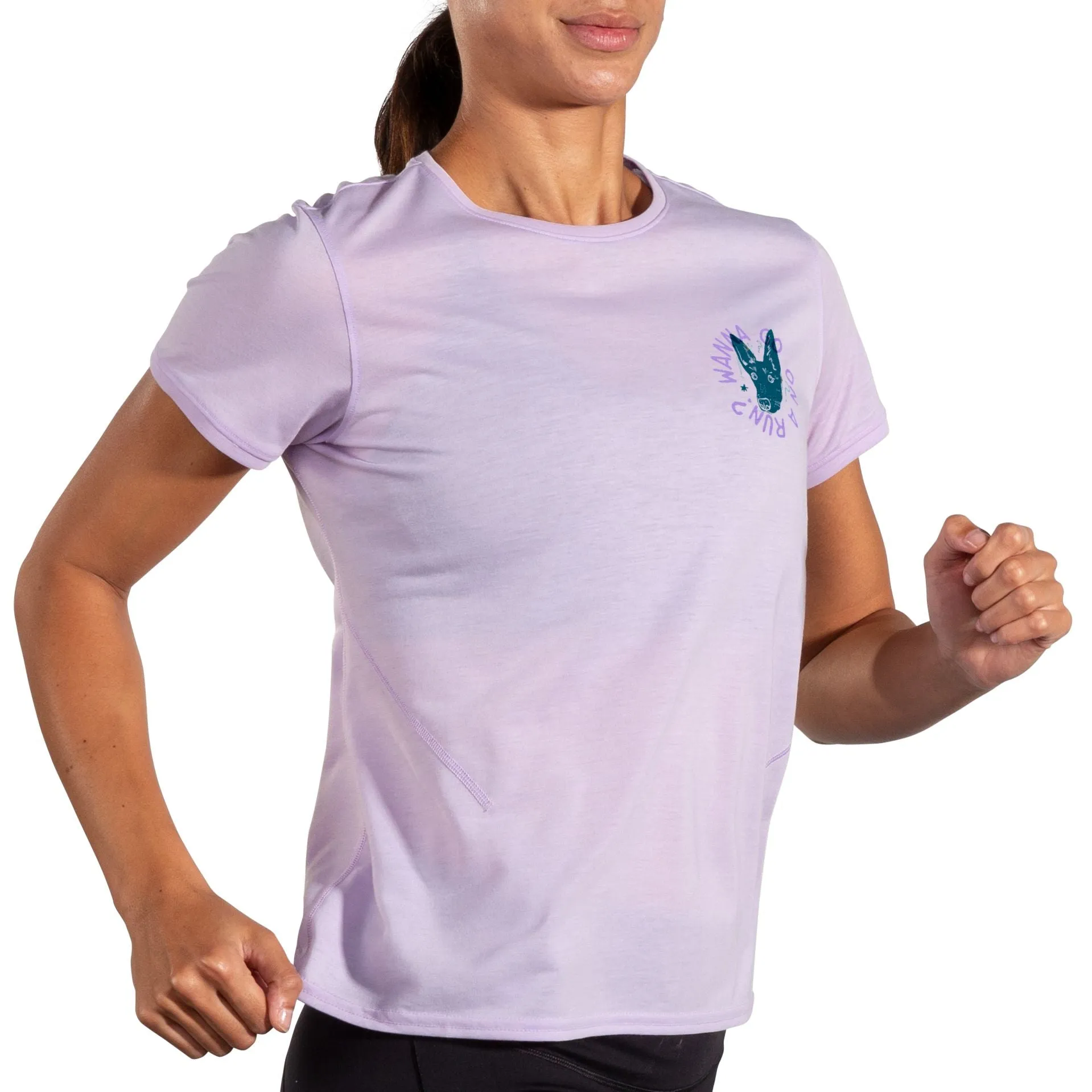 Brooks | Distance Short Sleeve 3.0 | Women's | Light Purple/Dog Days