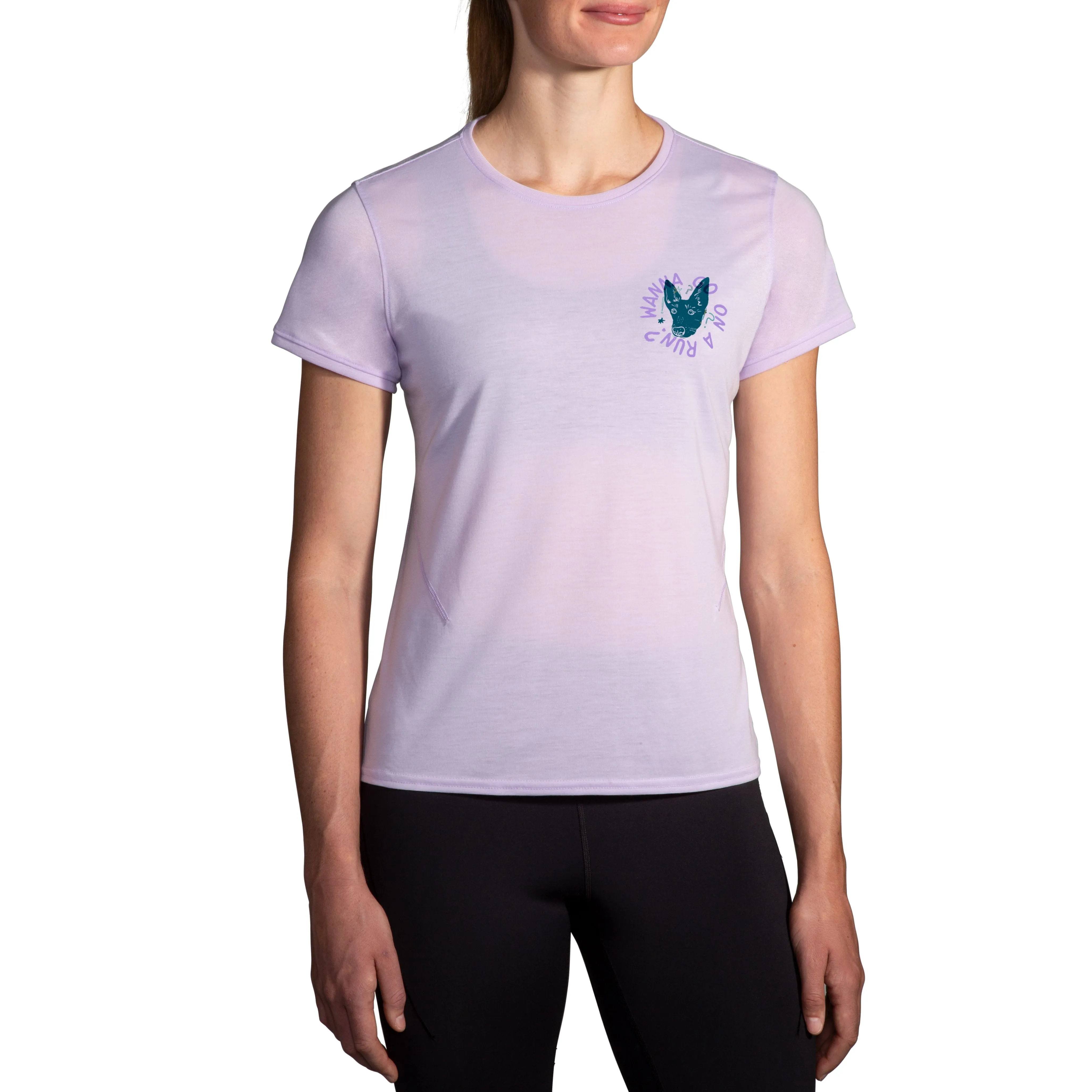 Brooks | Distance Short Sleeve 3.0 | Women's | Light Purple/Dog Days