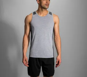 Brooks | Distance Tank | Men's | Heather Ash/Asphalt