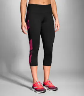 Brooks | Greenlight Capri | Women's | Black/Plum Eclipse