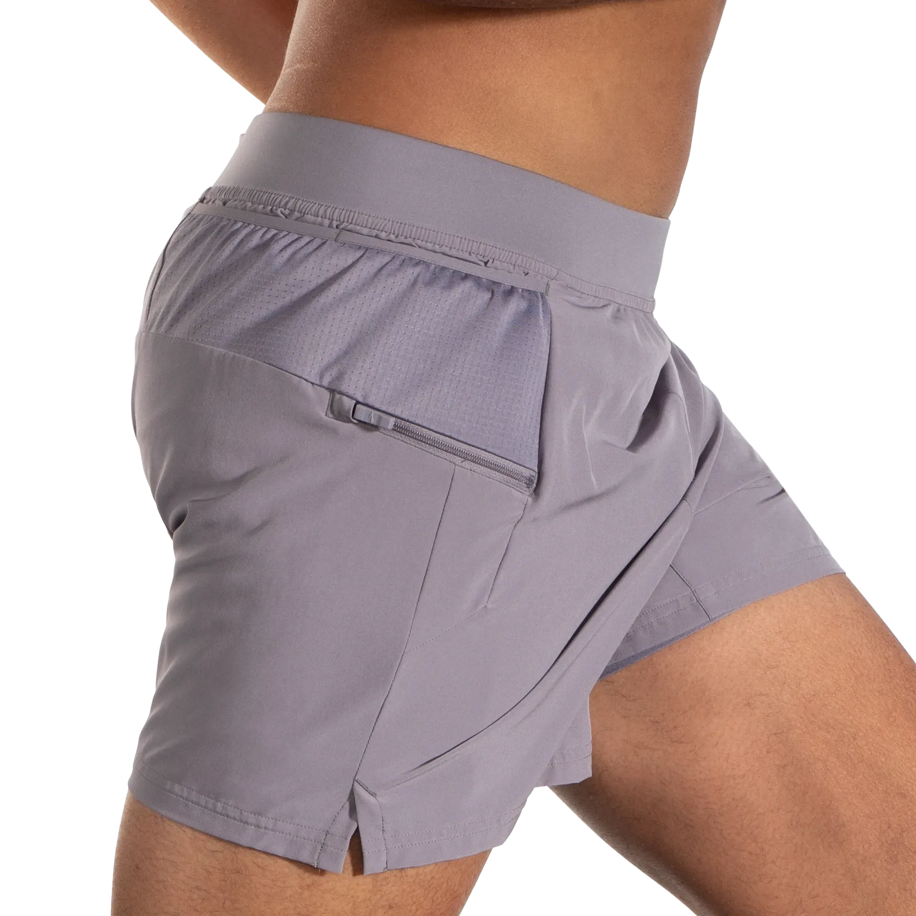 Brooks | Sherpa 5" 2-in-1 Short | Men's | Frosted Lead