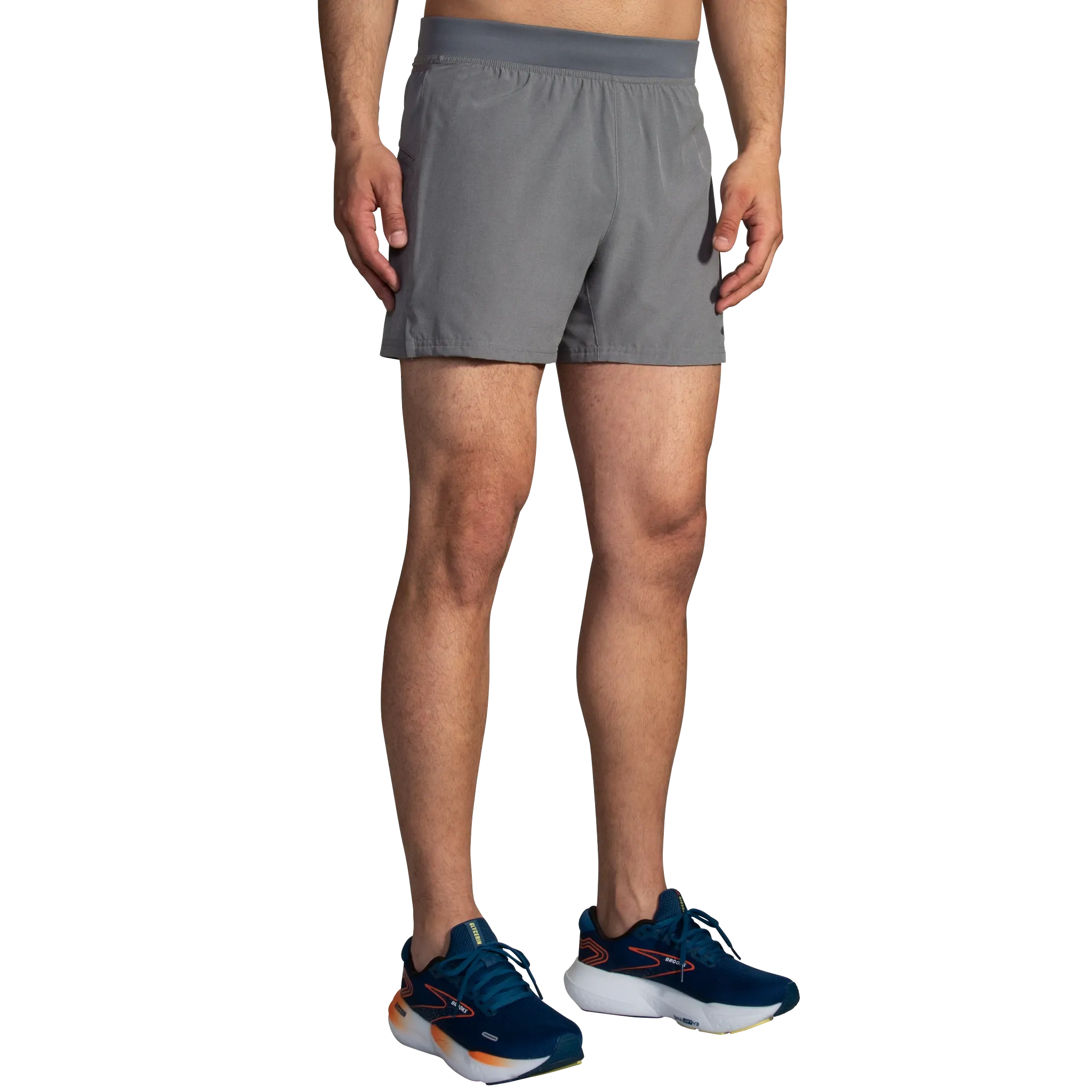 Brooks | Sherpa 5" Shorts | Men's | Heather Charcoal