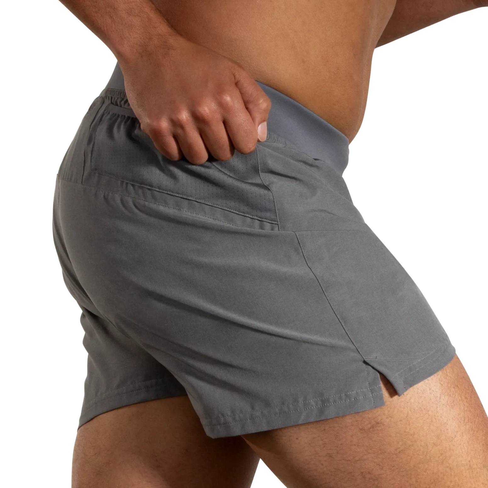 Brooks | Sherpa 5" Shorts | Men's | Heather Charcoal