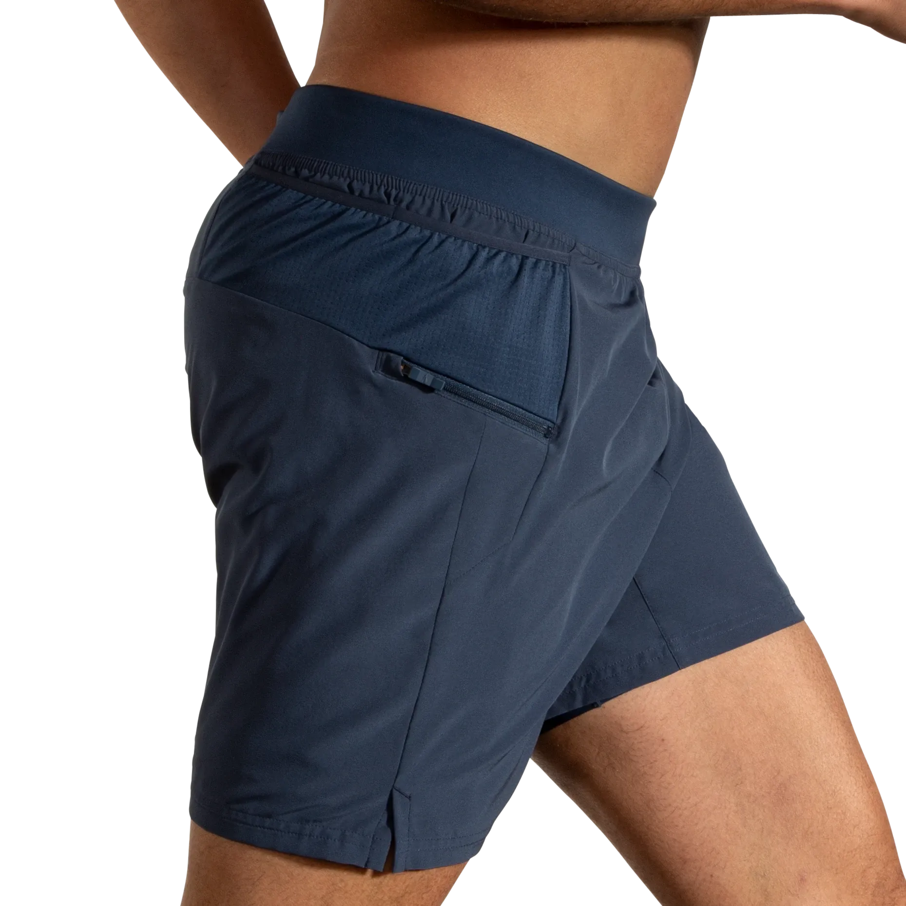 Brooks | Sherpa 7" 2-in-1 Short | Men's | Blue Slate