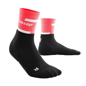 CEP | The Run Compression Socks 4.0 Mid-Cut | Women's | Pink/Black