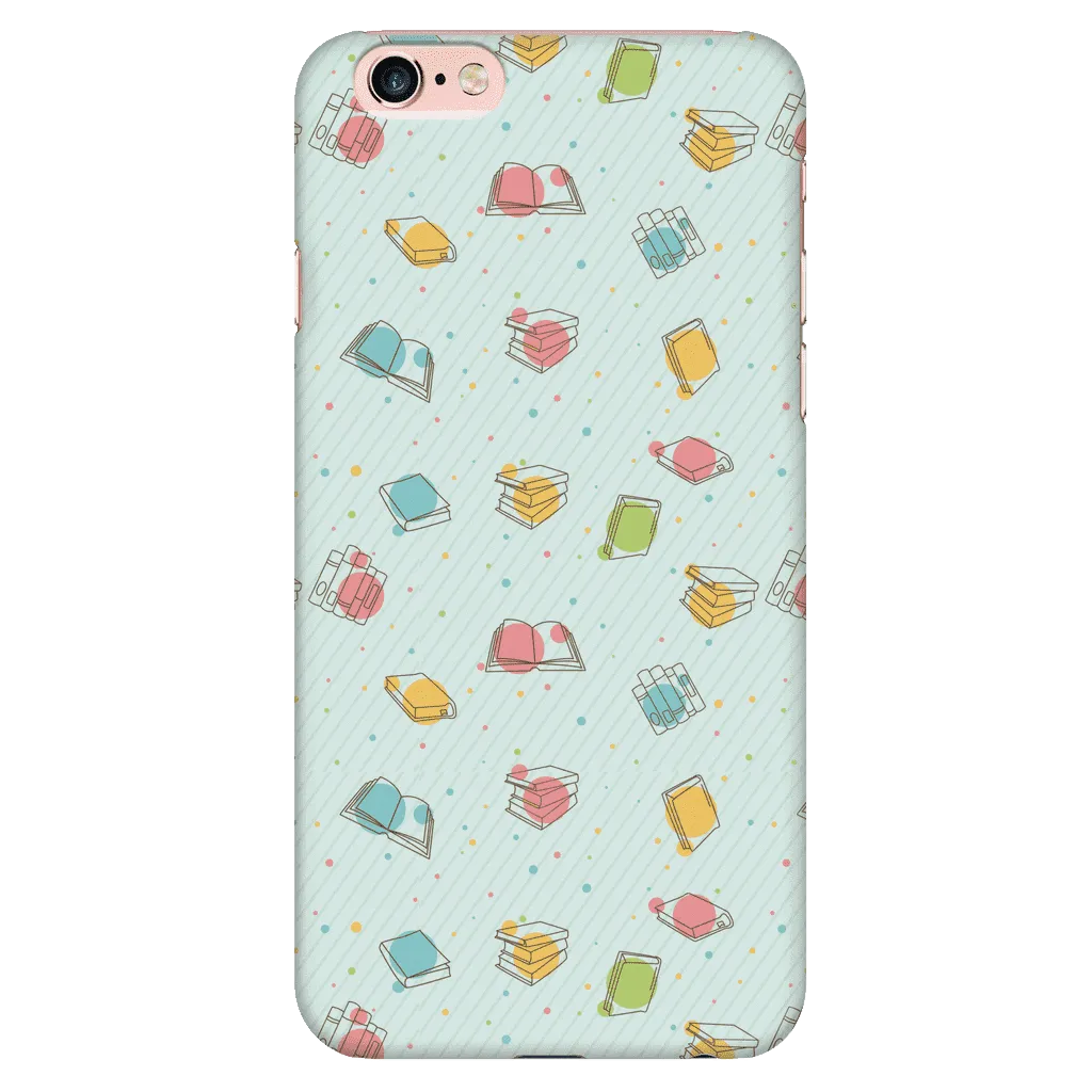 Colorful Bookish Pattern Phone Case Green