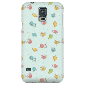 Colorful Bookish Pattern Phone Case Green