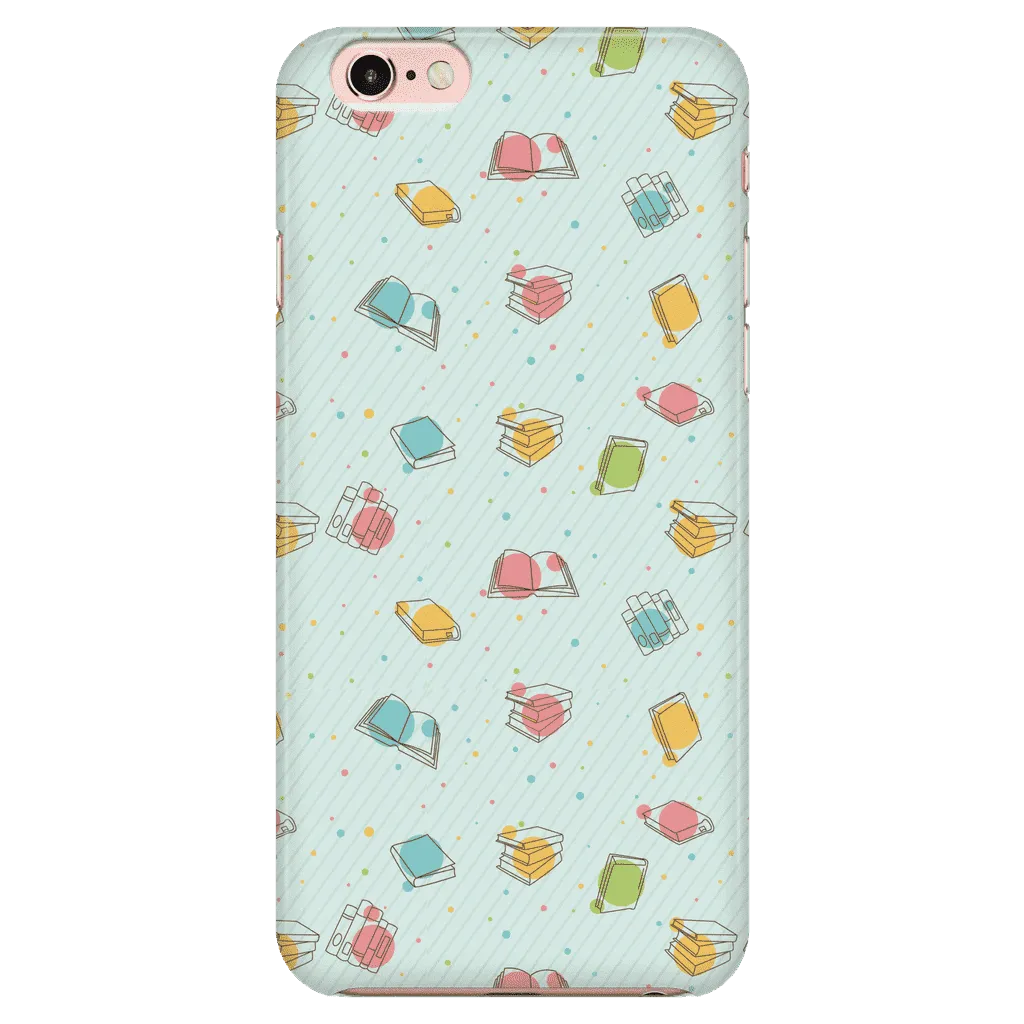 Colorful Bookish Pattern Phone Case Green