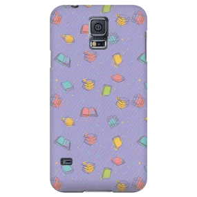 Colorful Bookish Pattern Phone Case Purple