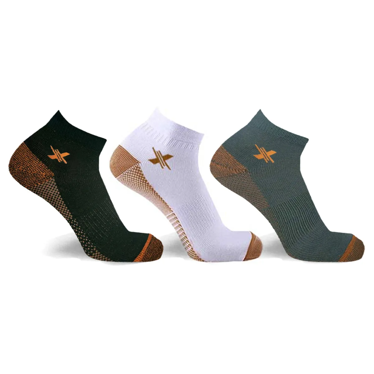 Copper-Infused Ankle Socks (3-Pairs)