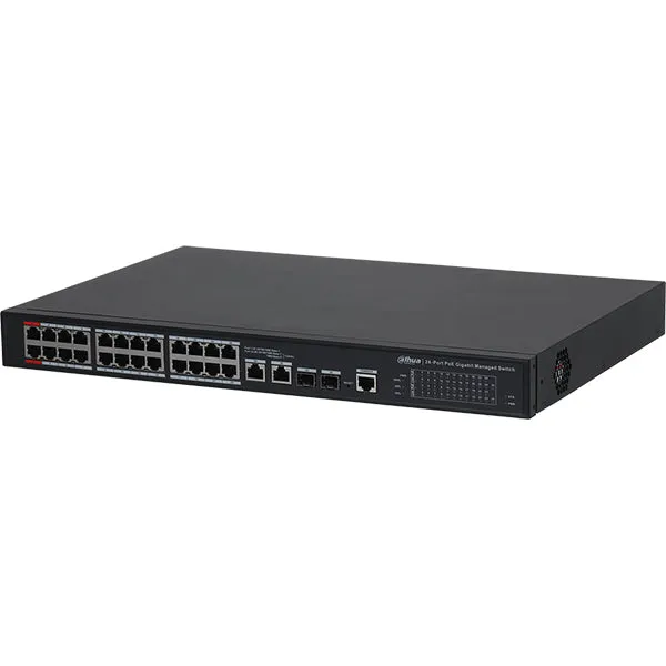 Dahua / PoE Ethernet Switch / 24-Port / 250m PoE / Managed / DH-PFS4226-24ET2GF-360