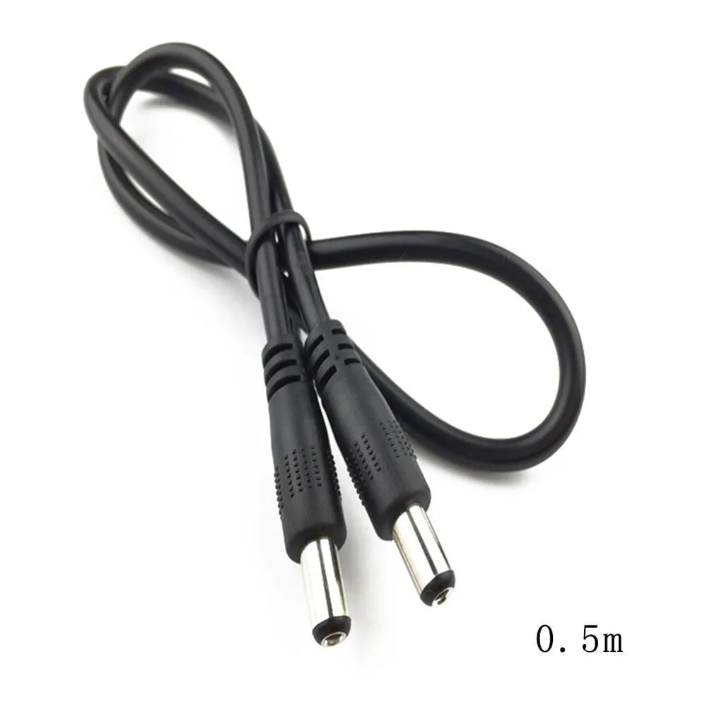 DC Power Plug 5.5 x 2.1mm Male To 5.5 x 2.1mm Male CCTV Adapter Connector Cable Power Extension Cords