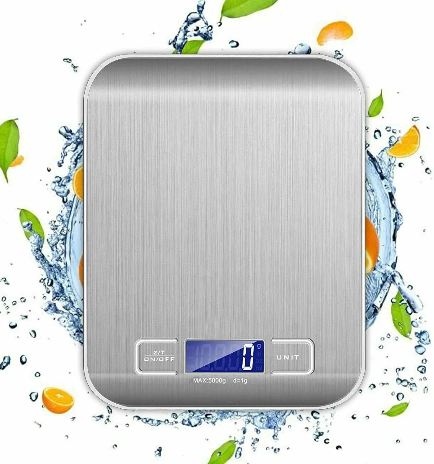 Digital Kitchen Scale - Touch Screen Glass Top, 5kg/11Lbs Accuracy, Electronic Cooking Scale