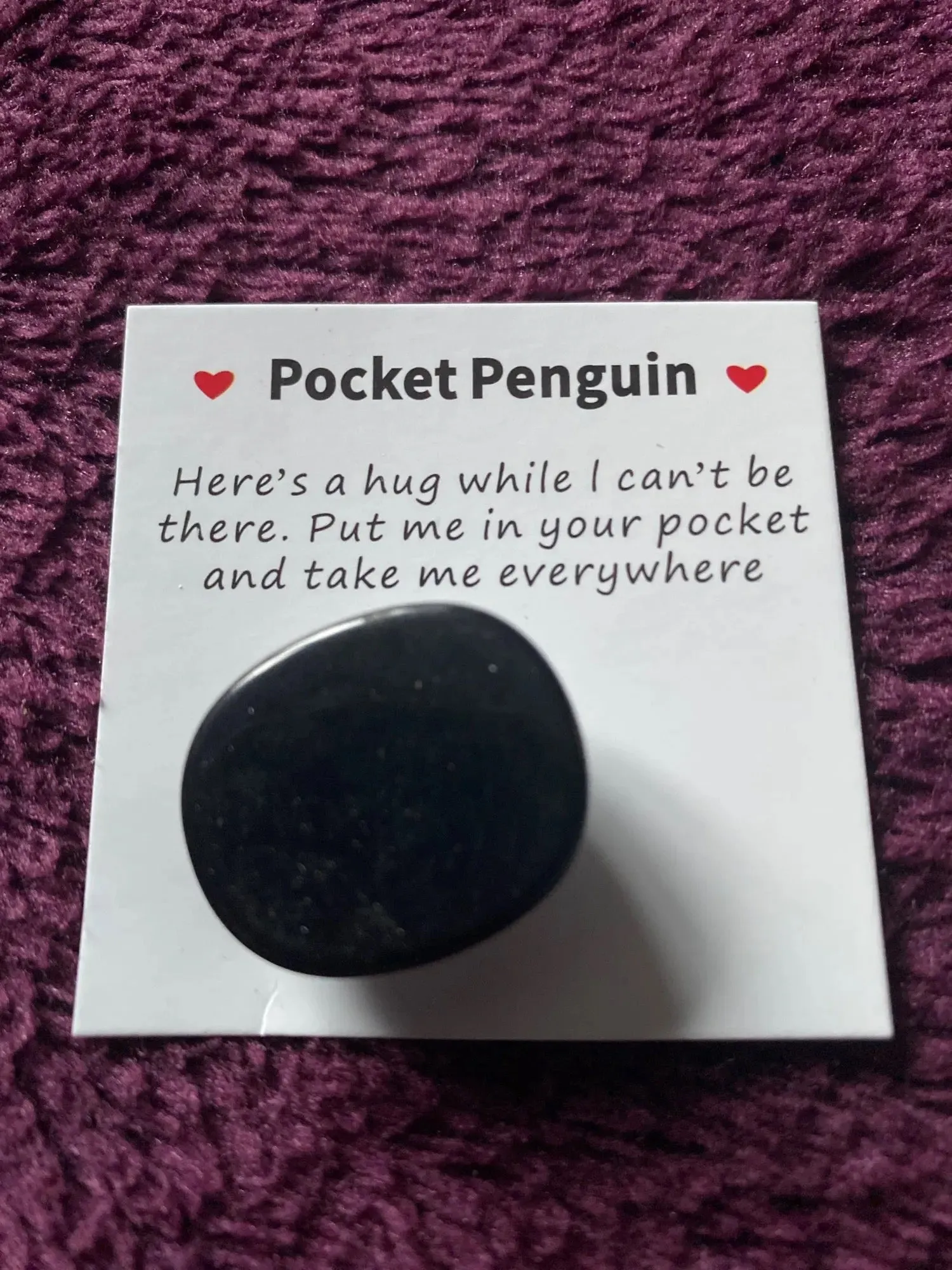 Encouraging Mini Card - Pocket Hug Penguin