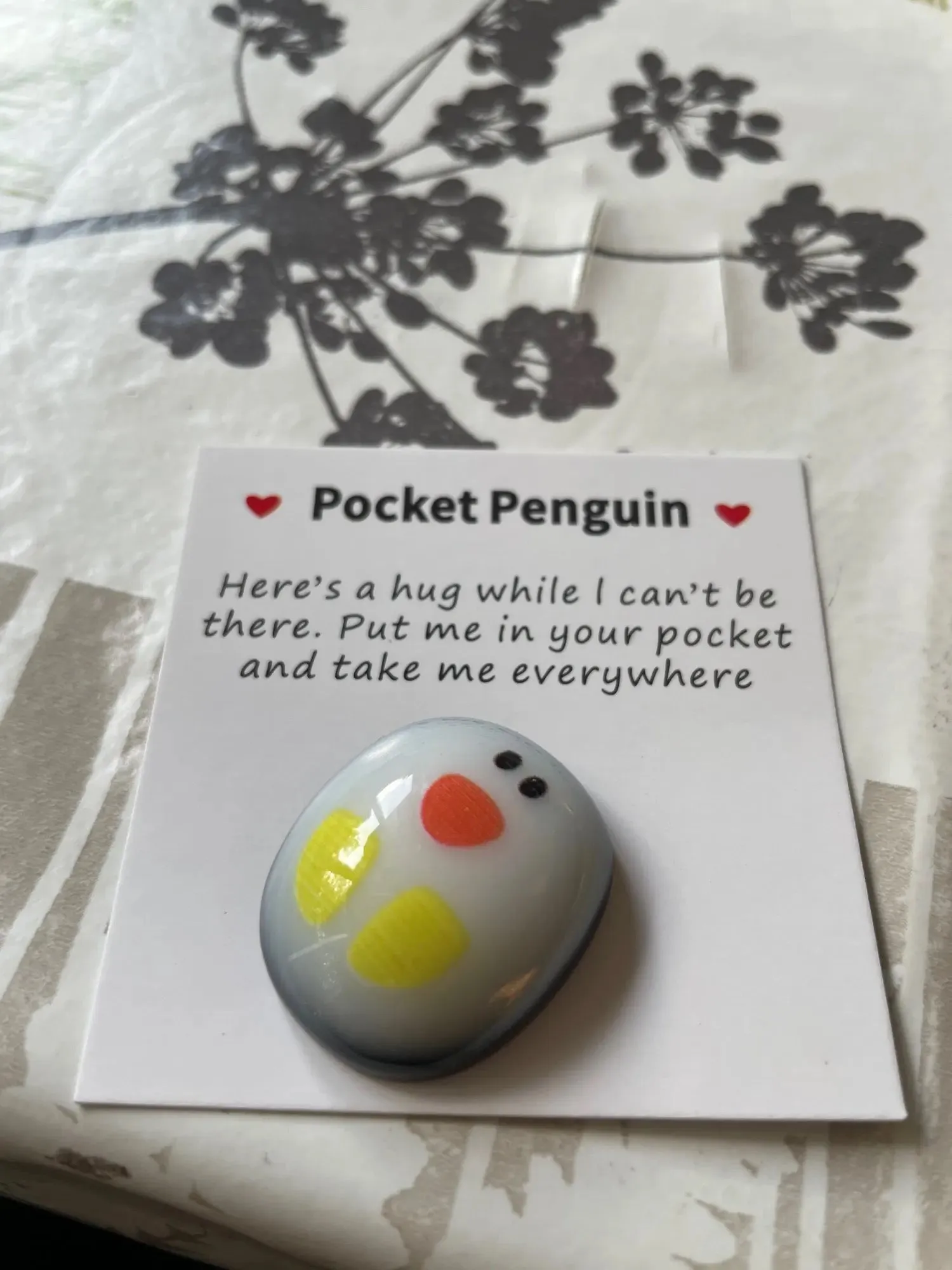 Encouraging Mini Card - Pocket Hug Penguin