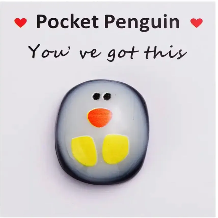 Encouraging Mini Card - Pocket Hug Penguin