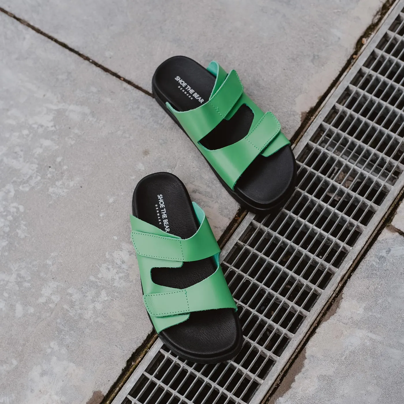 Fern sandal leather - GREEN