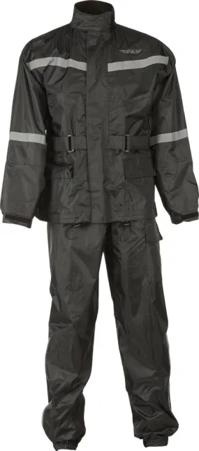 FLY RACING 2-PIECE RAIN SUIT BLACK 4X #6016 478-8010~8