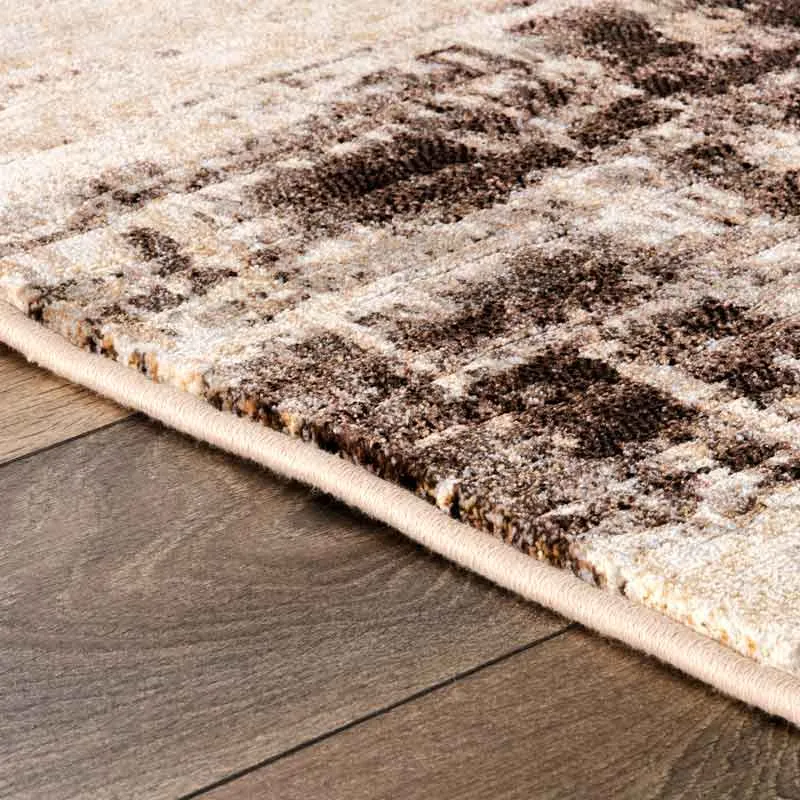 Galleria Brown & Beige Abstract Runner - 67x230cm