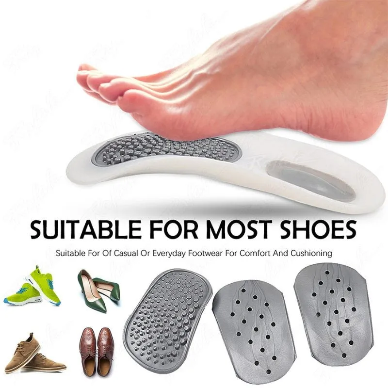 Hard Orthotics for Flat Feet Arch Support Orthopedic Cushions - Plantar Fasciitis Insoles