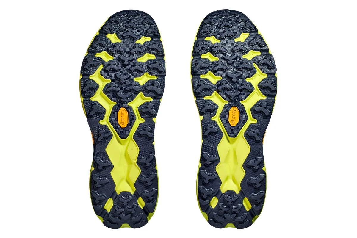 Hoka Speedgoat 5 2E Stone Blue/Dark Citron Mens