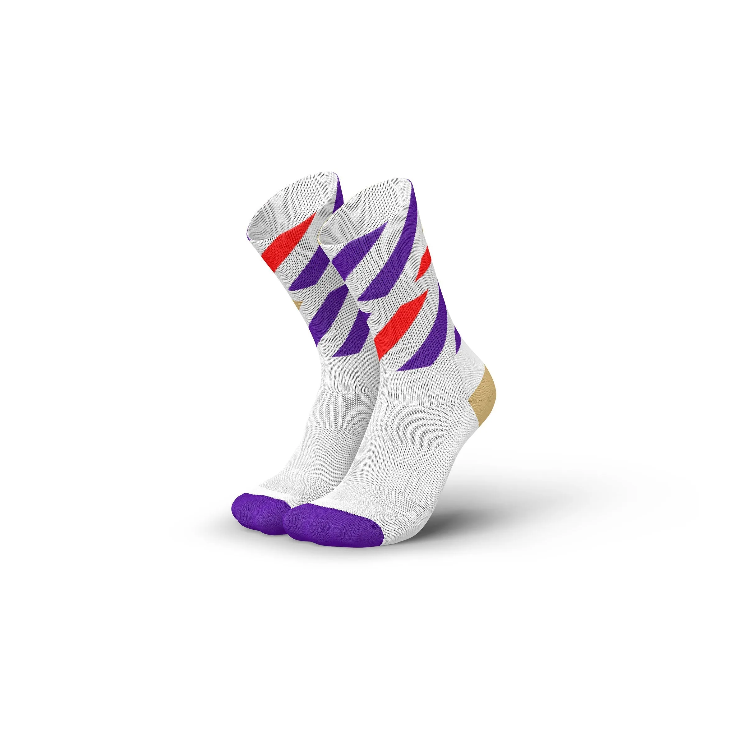 INCYLENCE RUNNING SOCKS - PLATFORMS WHITE PURPLE