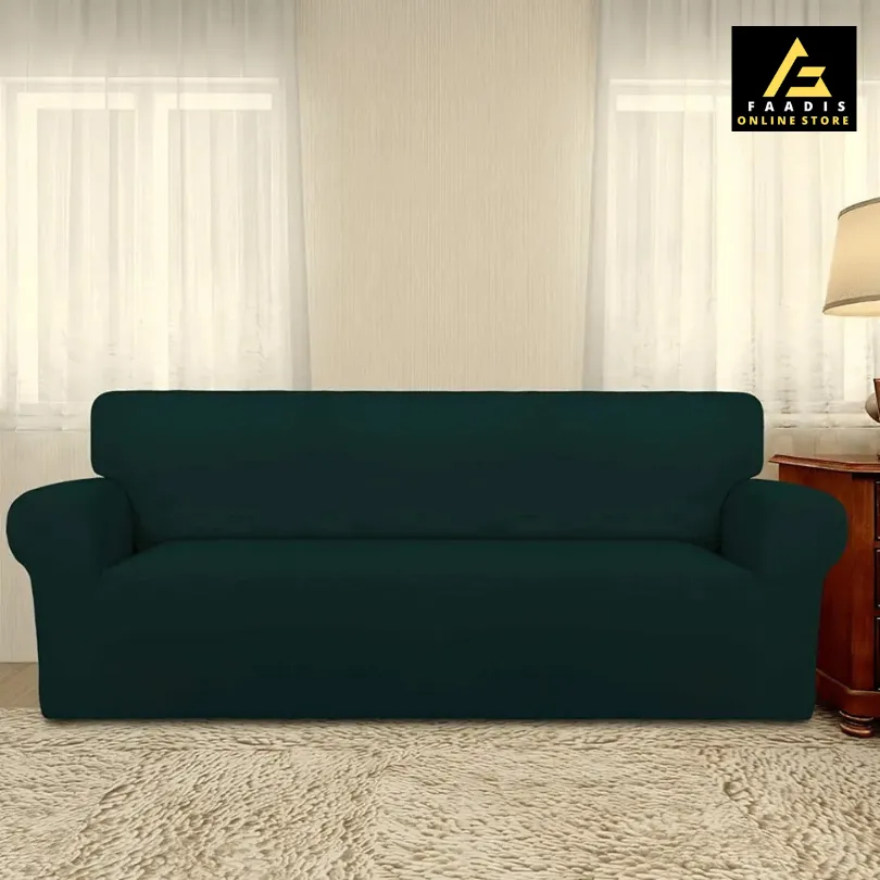 Jersey Sofa Covers-Dark Green