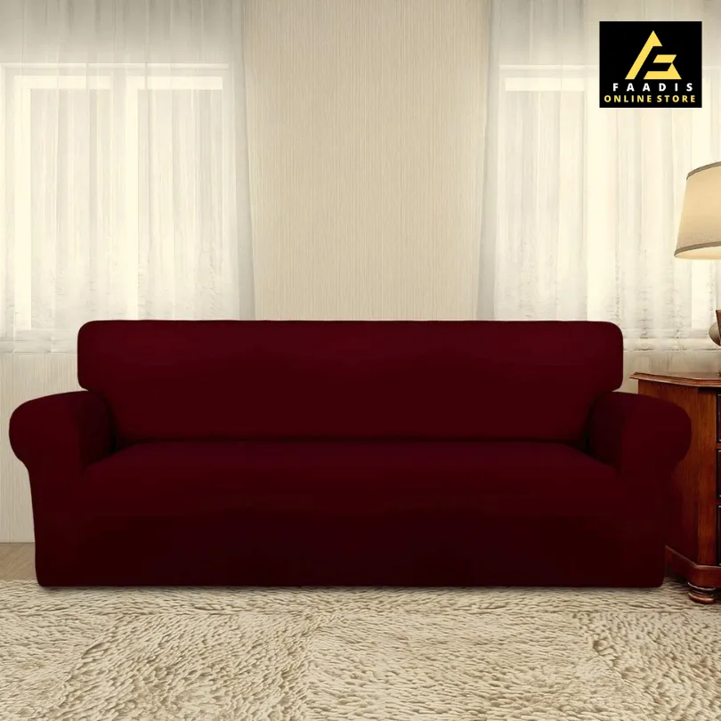 Jersey Sofa Covers-Mahroon