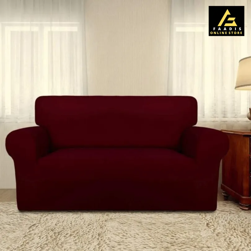 Jersey Sofa Covers-Mahroon