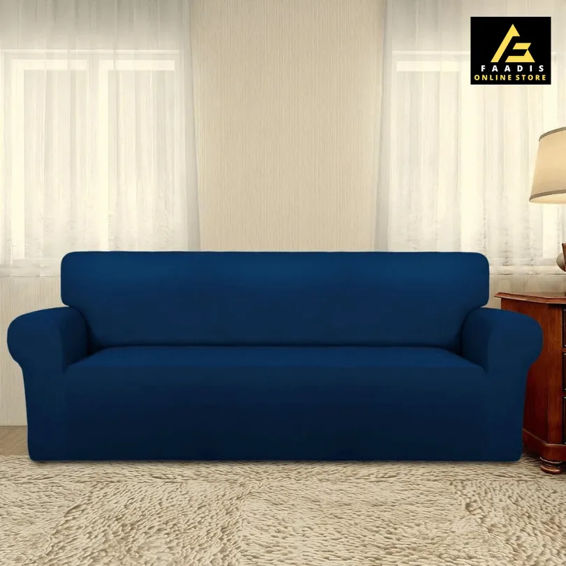 Jersey Sofa Covers-Navy Blue