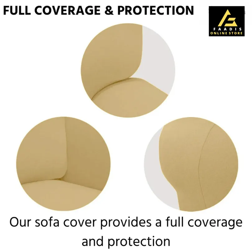 L-shape Sofa Covers-Beige