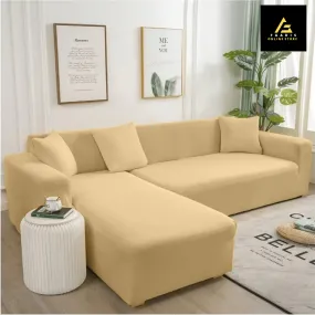 L-shape Sofa Covers-Beige