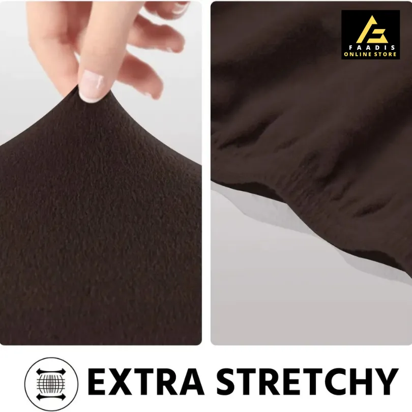 L-shape Sofa Covers-Drak Brown