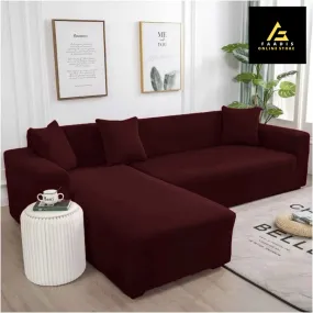 L-shape Sofa Covers-Mahroon