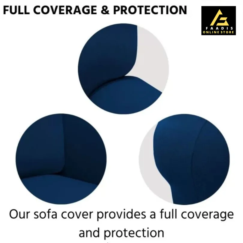 L-shape Sofa Covers-Navy Blue